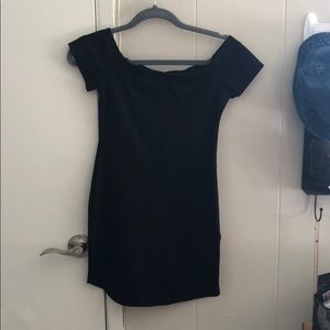 Black off the shoulder dress